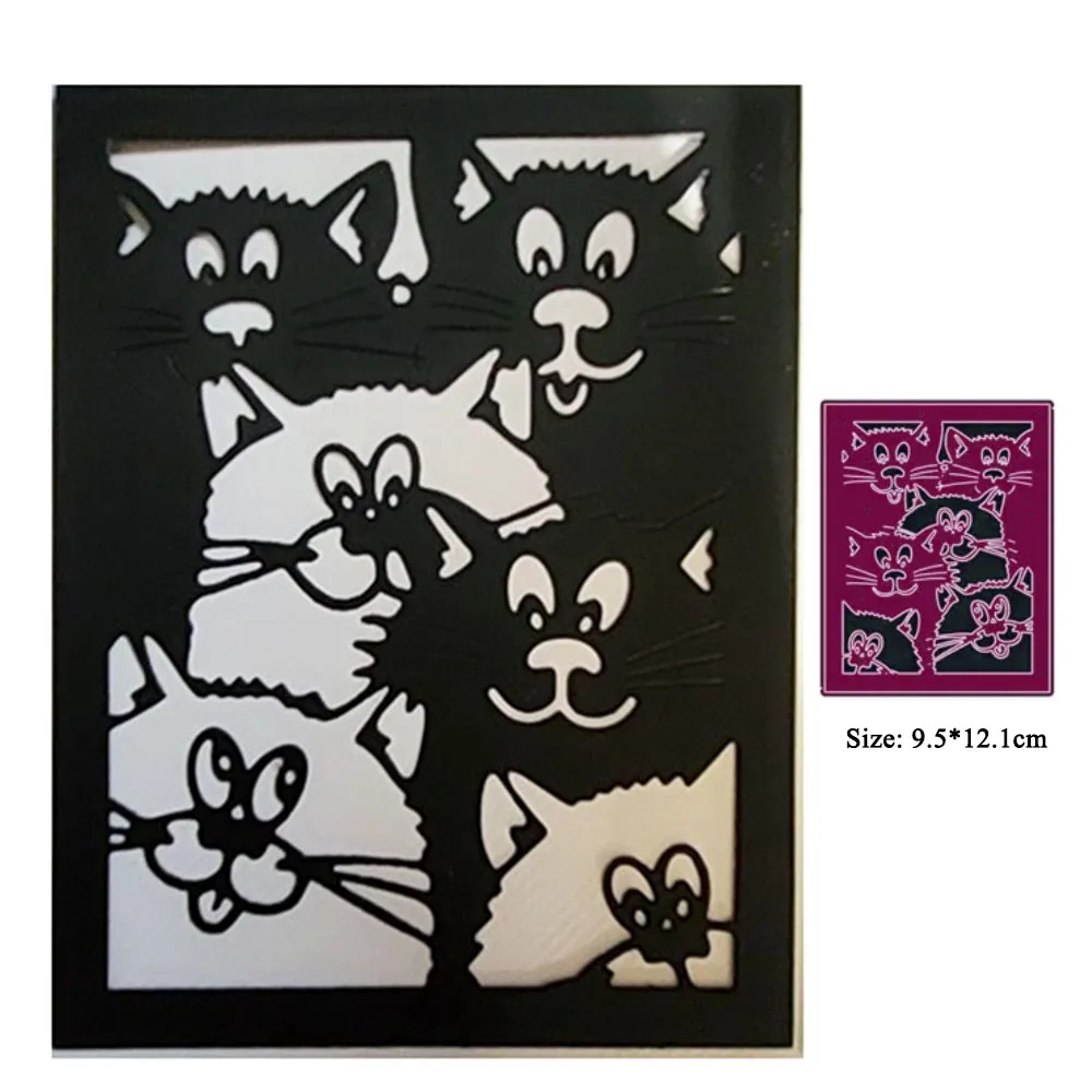 

Metal Cutting Dies Cut Animal Cat Scrapbook Decoration Paper Craft Knife Mold Template Punch Stencils
