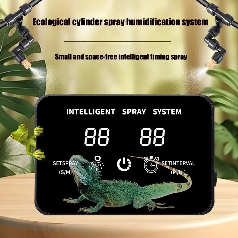 Intelligent Reptile Fogger Timed Spray System Terrarium Rainforest Humidification Automatic Irrigation Sprayer Kit
