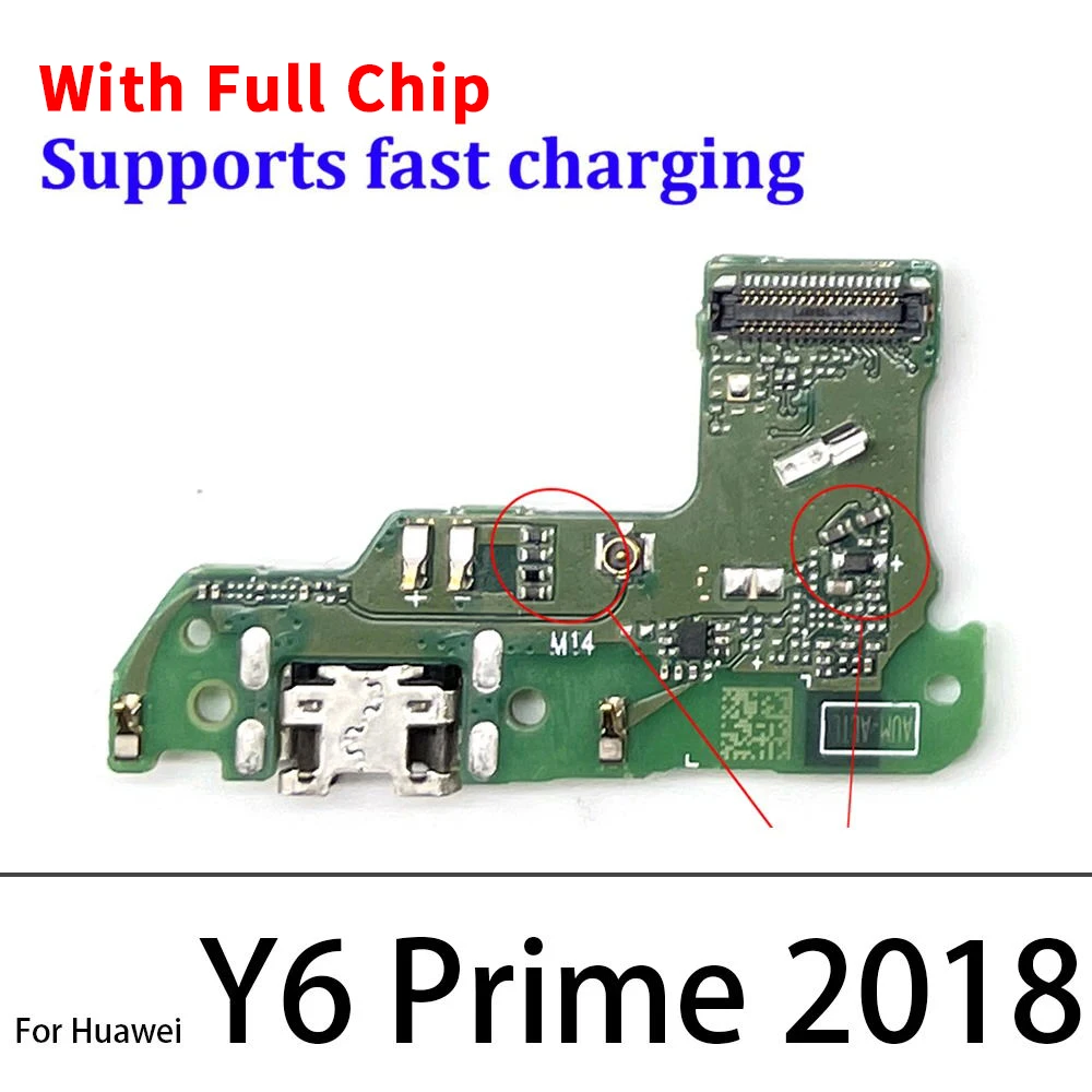 USB Charge Port Jack Dock Connector Charging Board For Huawei Y7 Y8 Y9 2017 Y7A 202 Y7P Y6S Y6P Y8P Y8S P40 Lite 5G / P40 Lite E