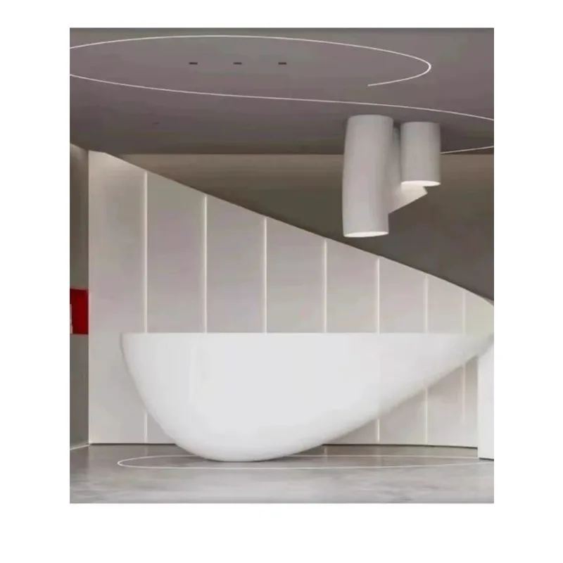 

Front desk, reception desk, paint company, beauty salon checkout page, special-shaped office furniture