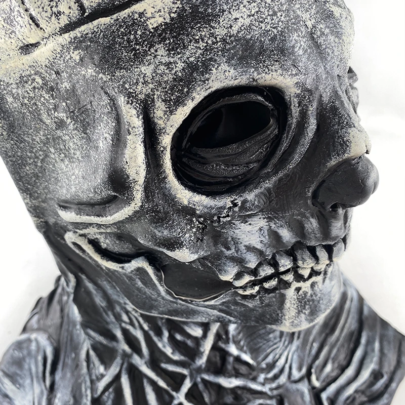 Gruselige Gehirne Skelett Maske Schädel Kopfbedeckung Cosplay Blutige Zombies Schädel Latex Helm Halloween Karneval Party Kostüm Requisiten – Detail 19