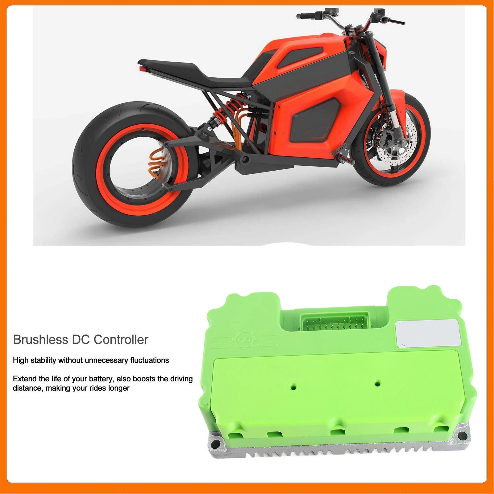 

Brushless Controller Stable Management High Stability Sine Wave Controller 72V 200A IP67 Waterproof for Electric Motorcycle