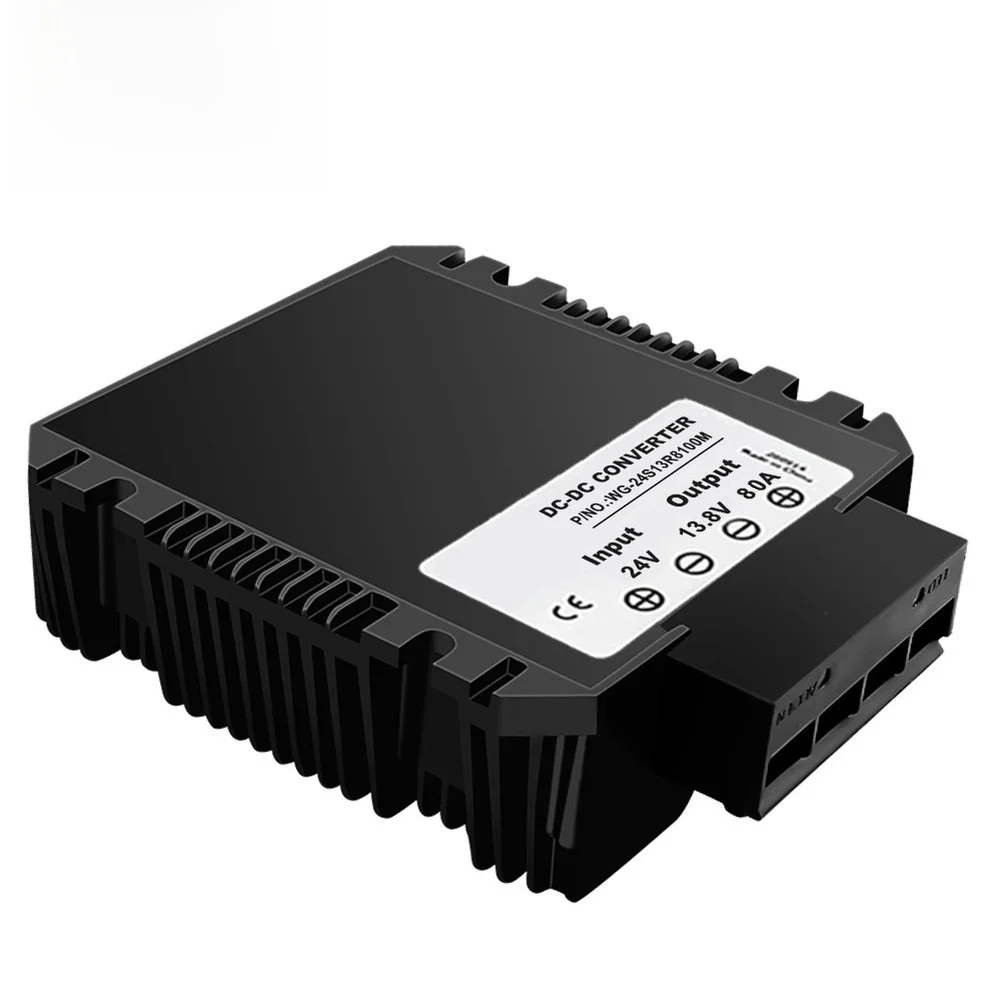 DC-DC Converter 24V to 13.8V 80A with Reverse Polarity Protection and Thermal Shutdown for Reliable 24V to 12V Conversion