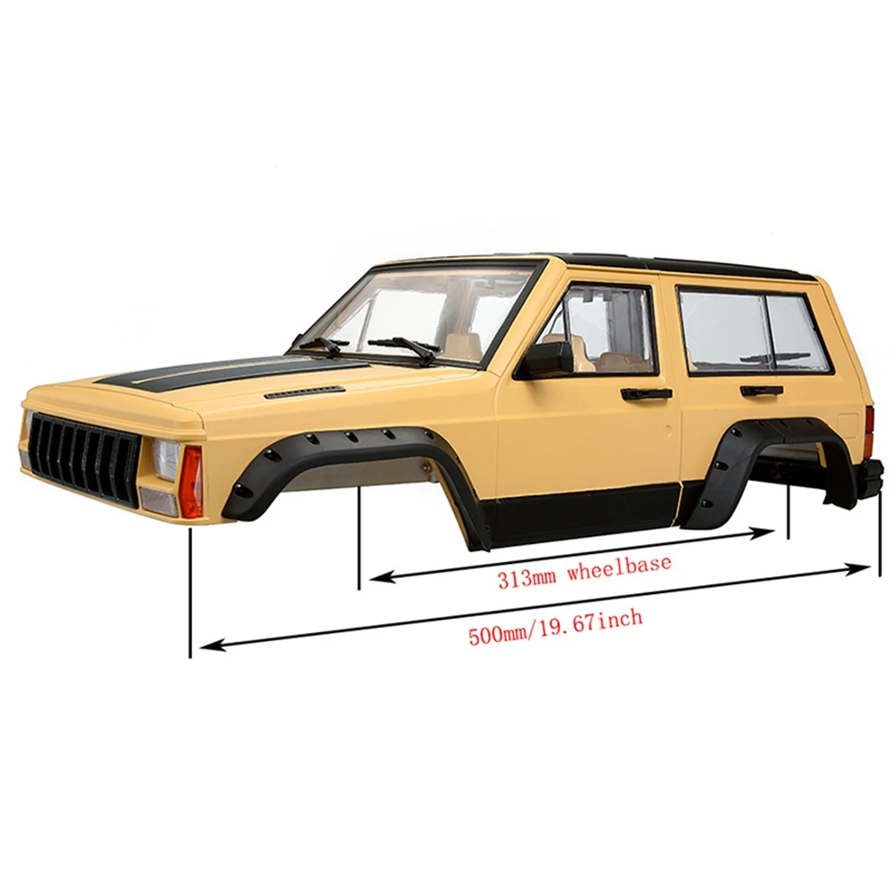 ตัวถังรถเชอโรกีพลาสติกแข็งแบบทาสี YSUN ระยะฐานล้อ 313 มม. สำหรับรถบังคับวิทยุ 1/10 RC Crawler Car Axial SCX10 & SCX10 II 90046 90047