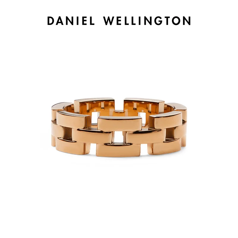 Daniel Wellington Original 3 -Link Ring for Women Men Stainless Steel Waterproof Geometric Chain Ring Luxury Minimalist Jewelry