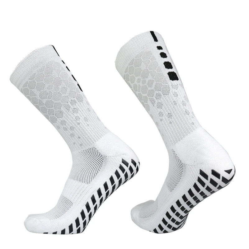 New Honeycomb Pattern Training Breathable Sweat-Wicking Soccer Socks Men Women Outdoor Sports Non slip Silicone Football Socks