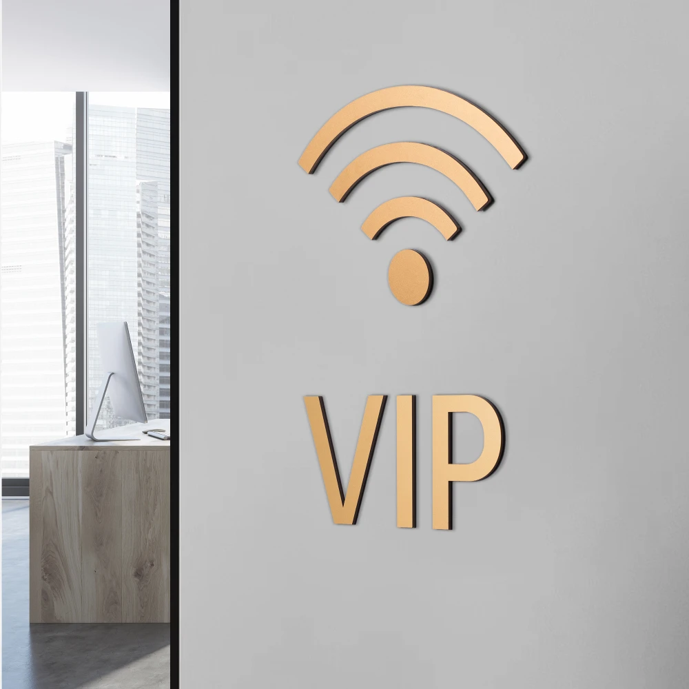 Modern Acrylic Arrow Bathroom Washer Lift Sympol VIP Dining Room  Tool Wall Sign for Office Hotel Restaurant Cafe Bar Shop Store