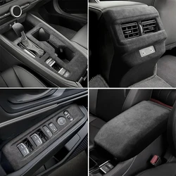 Top Suede Wrap For Honda Accord 11th 2023 2024 Car Interior Center Console Gear Shift Panel Trim Cover Auto Tuning Accessories
