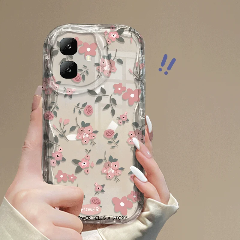 Flexible TPU Case For Infinix Smart 20 4G Protective Cover Shockproof Flower Pattern Fundas