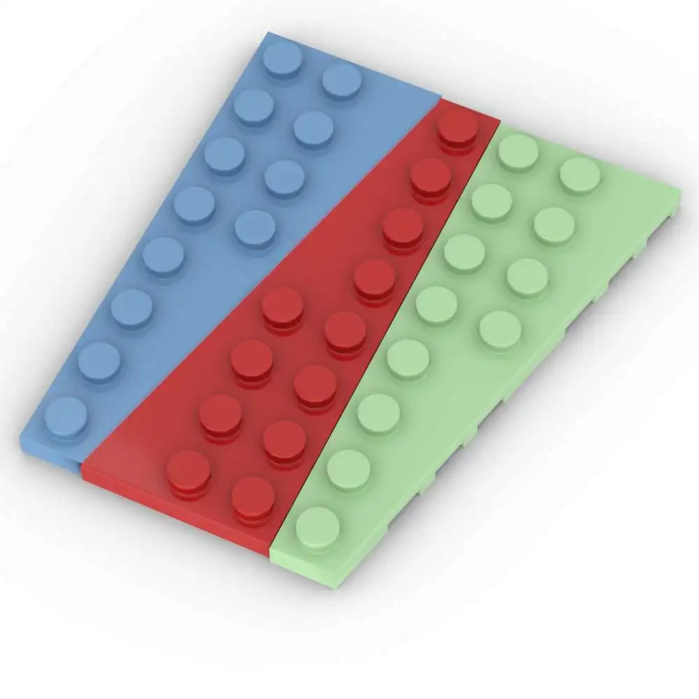 MOC 10 STKS 3544 8x3 Wedge Links Plaat Bouwstenen Kit Huis Kasteel Board Bricks Deeltje Puzzel Monteren Speelgoed kinderen Geschenken