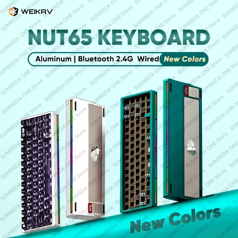 

Lucky65 V3 Sugar65 NUT65 Mechanical Keyboard Aluminum Kits 68% Layout Hot Swap Rgb Gaming Keyboard Gasket Pc Gamer Mac Office