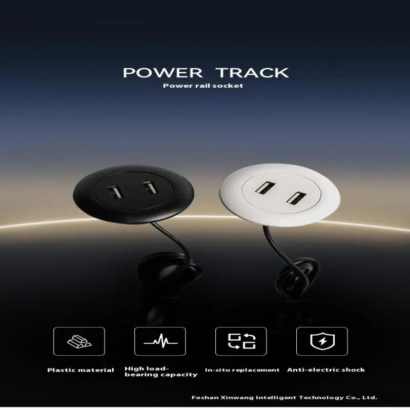 

Embedded Desktop 2 Port USB2.0 To USB Charge Connector 5V 2A Extension Cord Mobile Tea Table Sofa Concealed Fast Charging Cable