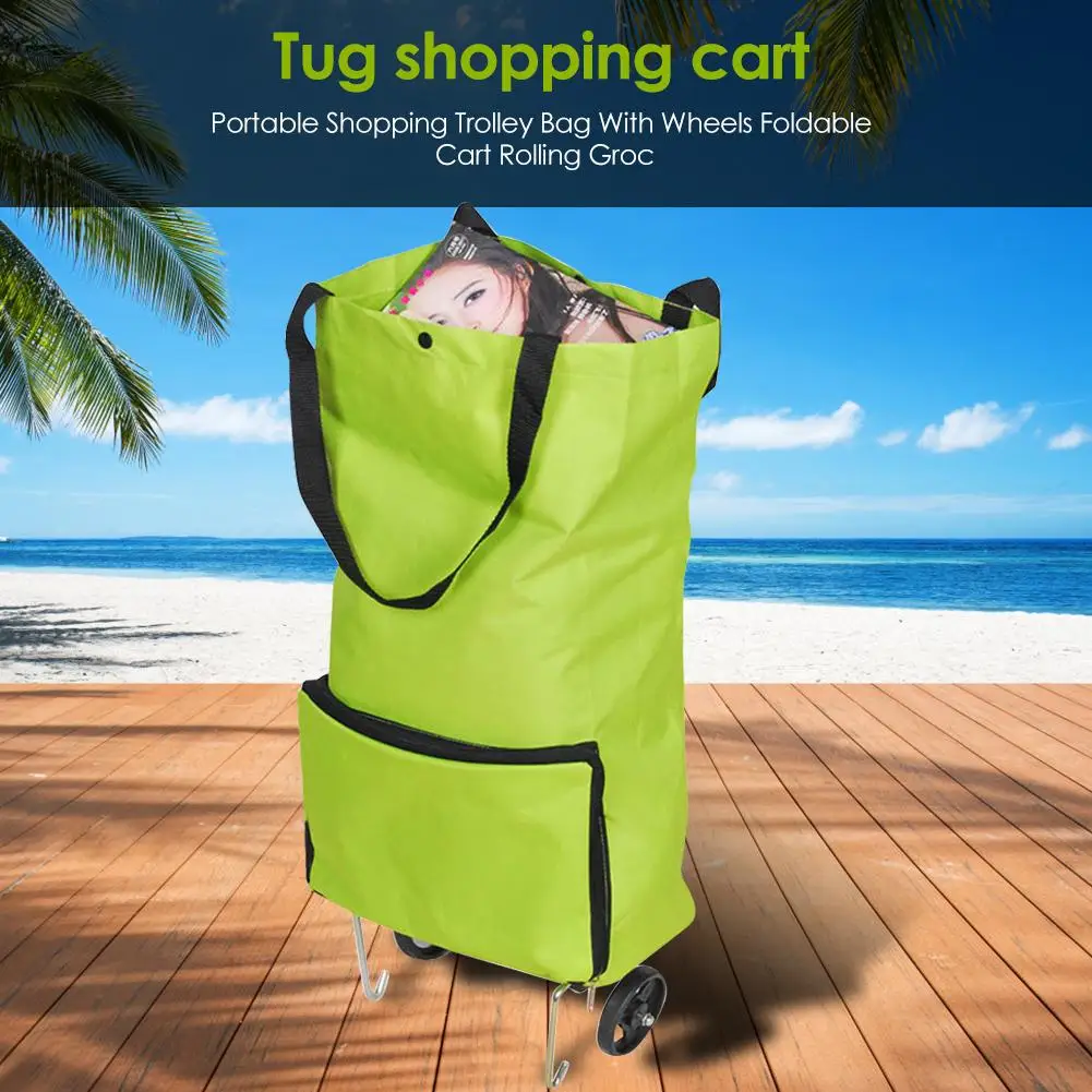 Shopping Grocery Cart Trolley Bag with Wheels Shopping Cart Carry-on Bag Upgrade Shopping Bag Folding Grocery Cart for Shopping