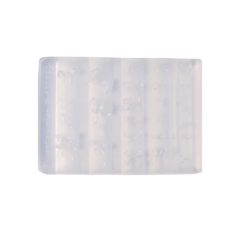 TSZS 1pc Cute Skirt lace on nails silicone Heart Bows Ribbon 3D Nail Mold Nail Art Decorations Silicone Butterlly Nail Products