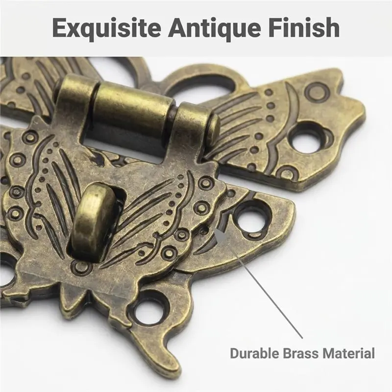 4Pcs Brass Butterfly Closet For Jewelry Box 1.9
