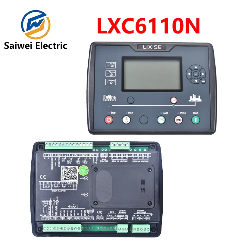 LIXiSE LXC6120N AMF Diesel Generator Set Controller Module LCD Auto Start Control Panel Genset Parts Cuircuit Board