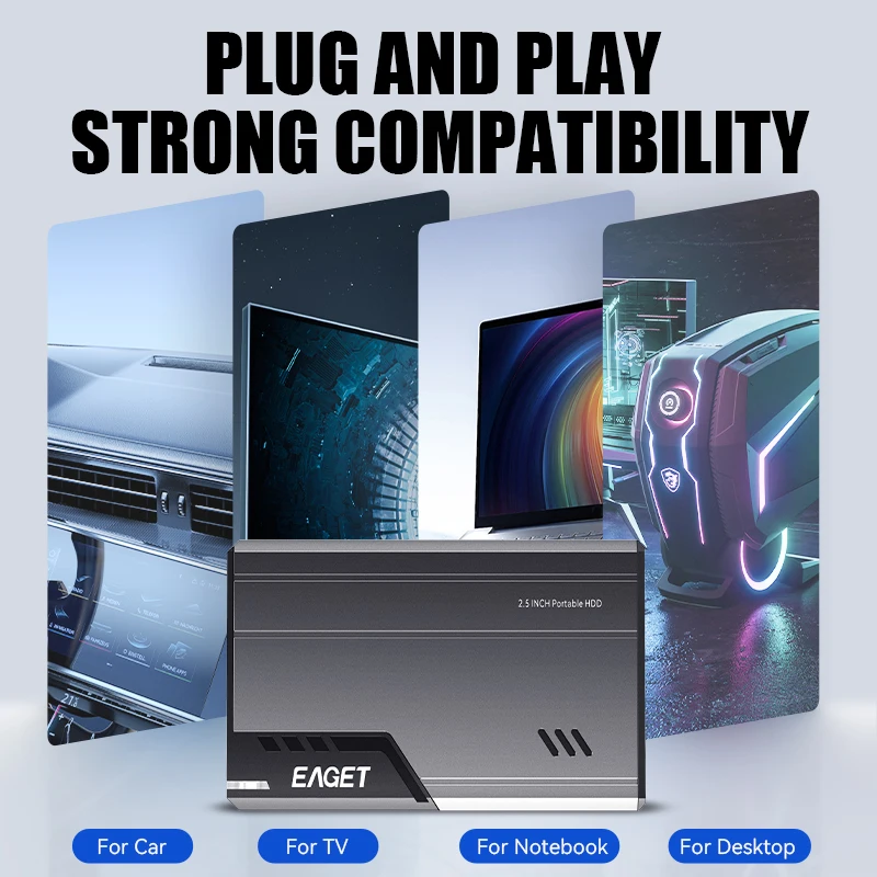 Eaget Externe Harde Schijf 2.5 Draagbare Harde Schijf Hdd 500Gb 1Tb Usb3.0 Voor Desktop Pc Mac Laptops Gaming Consoles Tv Ps5