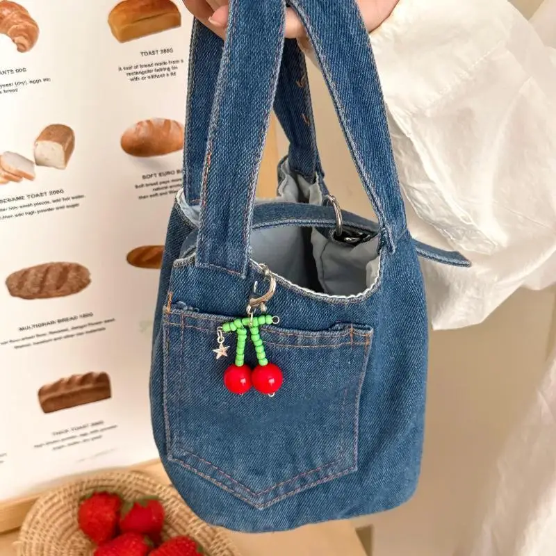 Niedlicher Roter Kirsch-Schlüsselanhänger, Herz-Schlüsselring, Süßer Frucht-Taschenanhänger für Mädchen, Coquette-Ästhetik Geschenke – Detail 9