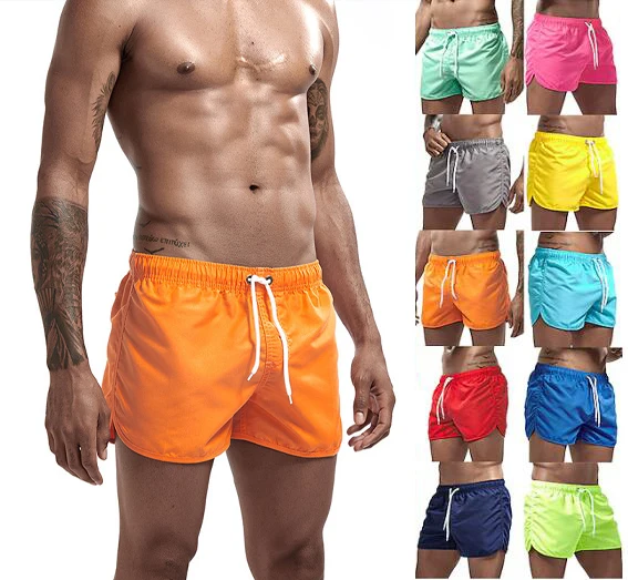 Men's Swim Trunks Quick Dry Board Shorts for Men Swimming Surfing Beach Water Sports Summer Swim Shorts 14 Colors S~3XL Male