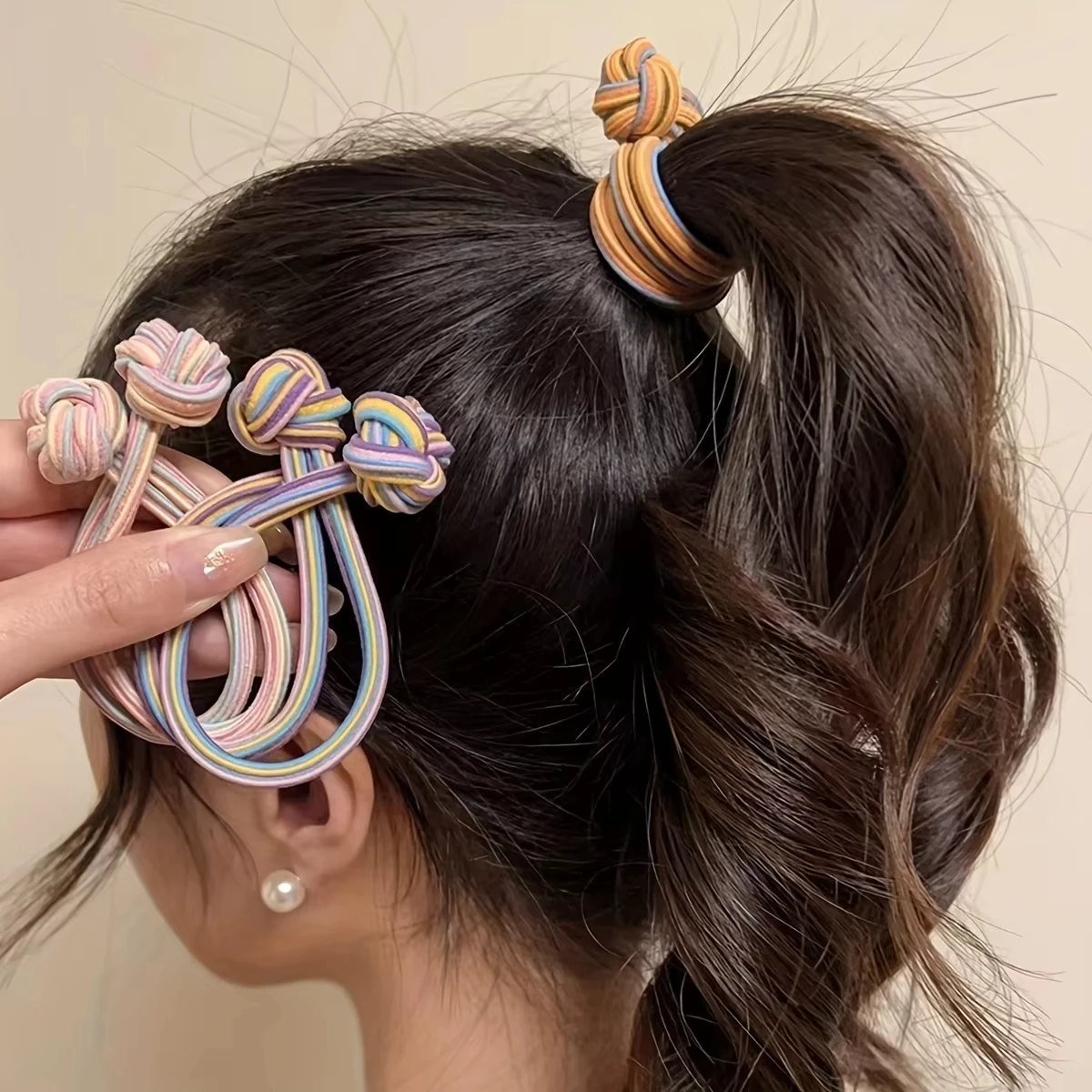 

1/5 шт.-Высокая эластичность-Прочный-Завязки-Волосы-Модный-Универсальный-Минималистичный-Вьсы-Повседневная одежда