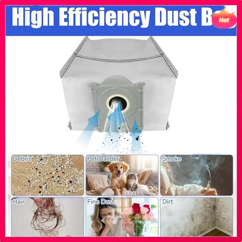 AD-Vacuum Dust Bag For Ecovacs Deebot T50 Max/T50 Pro/T50 Omni/T50 Pro Omni/T50 Max Pro Omni Replacement Parts 6PCS