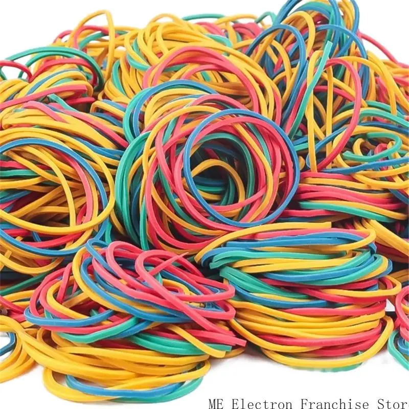 

400 Piece Mixed Size Elastic Rubber Rings Assorted Colors Sturdy Household Bands for Crafting Storage and Daily Use