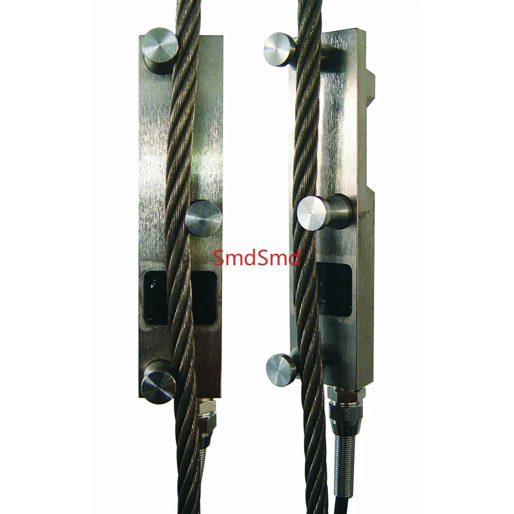 stainless steel rated 1000kg 2500kg RH-M clamping wire rope dia 10-15mm tension measuring load cell for home lift villa elevator