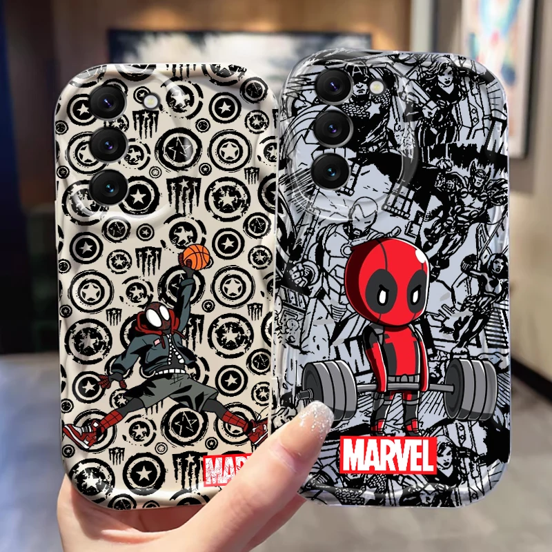 

Deadpool Spider Man Cool Art For Samsung S24 S23 S21 S20 Ultra Plus FE A73 A72 A71 A51 A31 A05S A05 A04 5G Wave Oil Funda