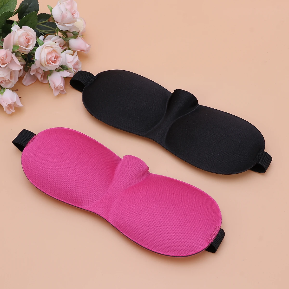 

2Pcs Eye Patch Shading Mask 3D Sleeping Blindfold Breathable Adjustable Cover for Travel Deep Sleep Light Blocking