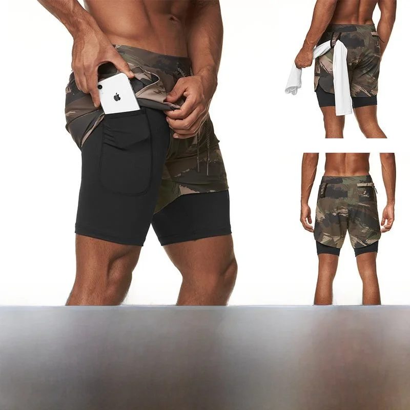 Breathable Sports Shorts for Outdoor Running And Cycling Men's Short Pants Knee-Length Micro Elastic Other Material Shorts