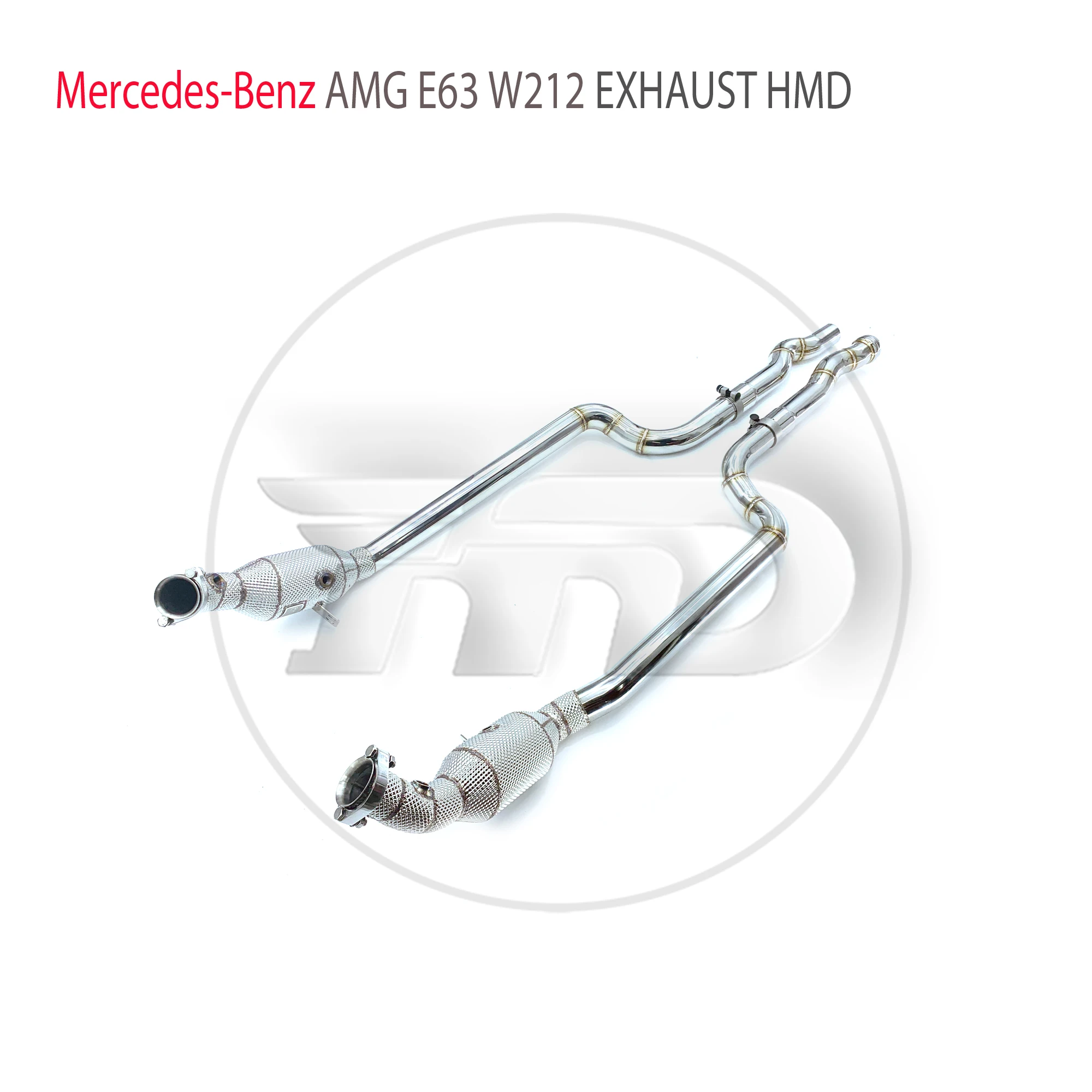 HMD Exhaust System High Flow Performance Downpipe for Mercedes Benz AMG E63 W212 Racing Test Pipe Car Accessories