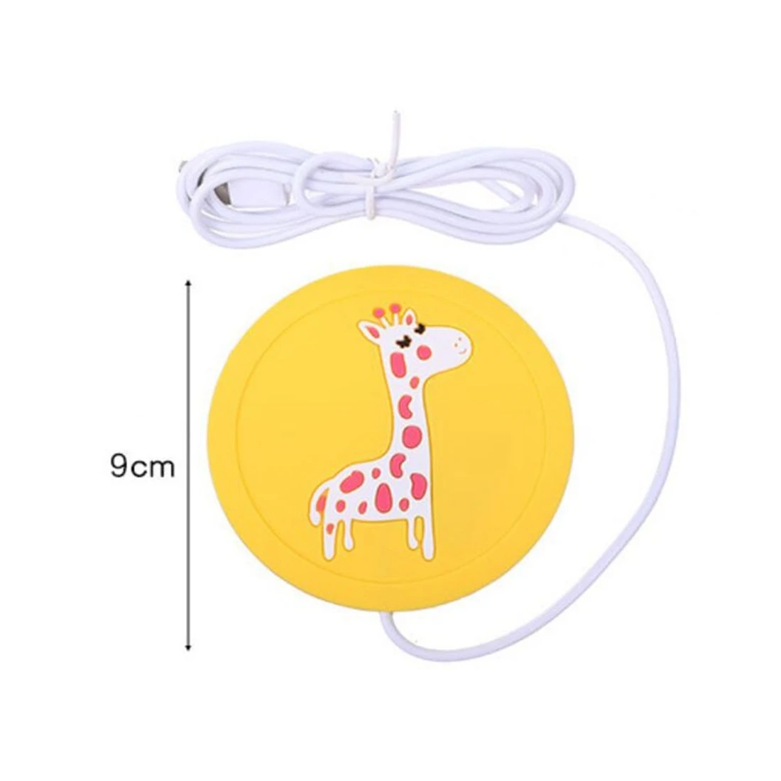 M04K USB Cartoon Cup Warmer Heat Beverage Mug Mat Keep Drink Warm Heater Mugs Coaster , Giraffe