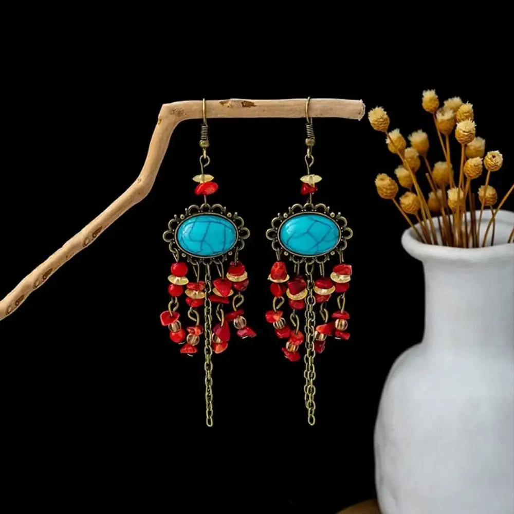 

Vintage Ethnic Style Head Chain Multicolors Beads Bohemian Styles Festival Forehead Chain Necklace Handcrafted