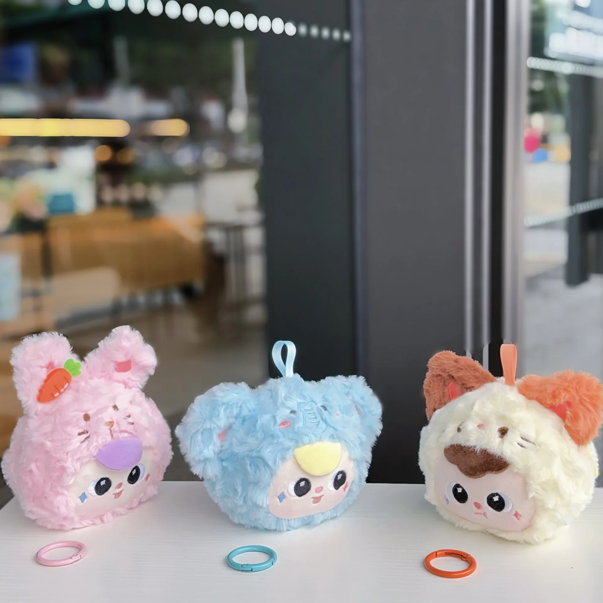 New Baby Three First Generation Fluffy Wallet Keychain Baby Three Pendant Doll Zero Wallet Storage Bag Anime Peripheral Girl Gif