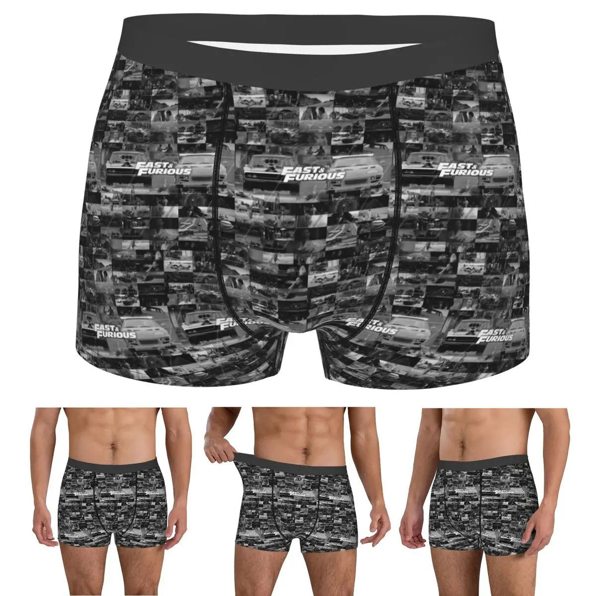 Boxer Underpants Shorts Fast And Furious Is History Of Legend Panties Men's Ventilate Underwear for Homme Man Boyfriend Gifts