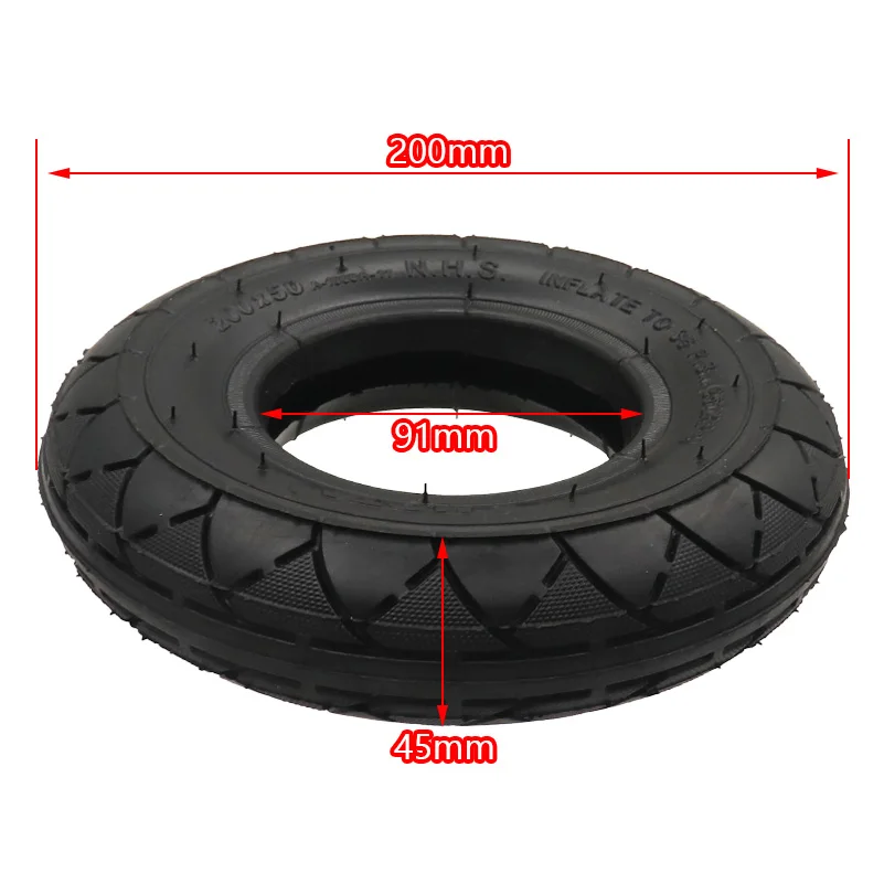 8 Inch 200x50 Tire Wheel for Mini Electric Scooter Front Wheels Anti Slip Wear Tyre Parts