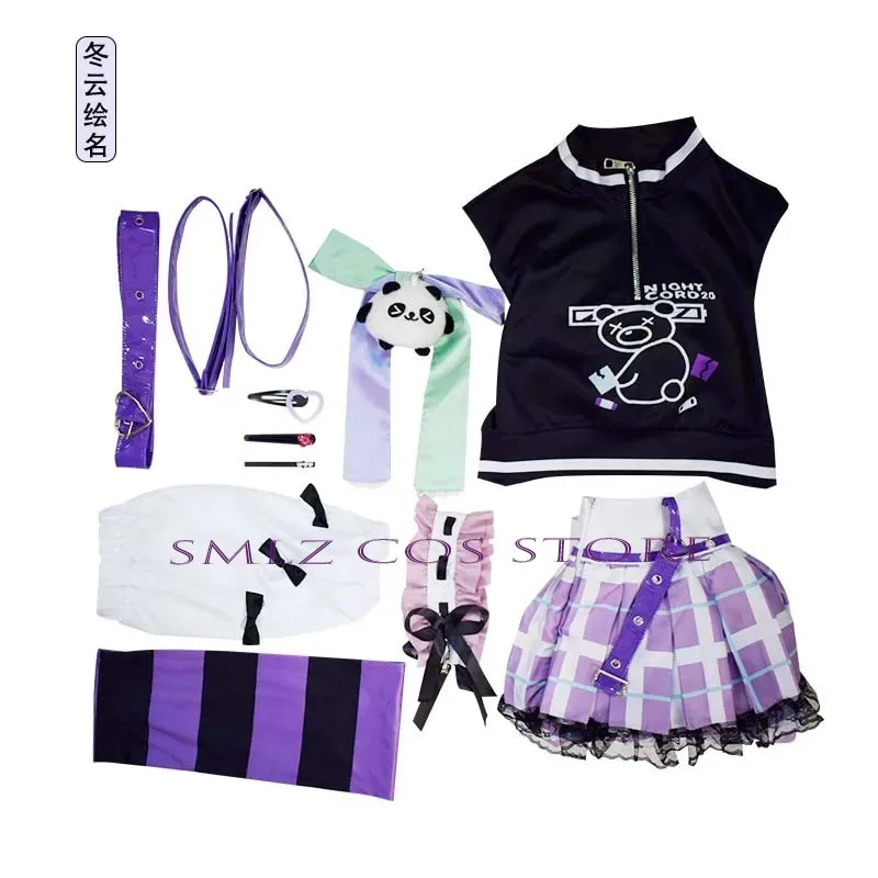 Cosplay Anime Project Sekai Panggung Warna-warni Shinonome Ena Kostum Cosplay Wig Ena Gaun Lolita Pakaian Pesta Halloween untuk Wanita