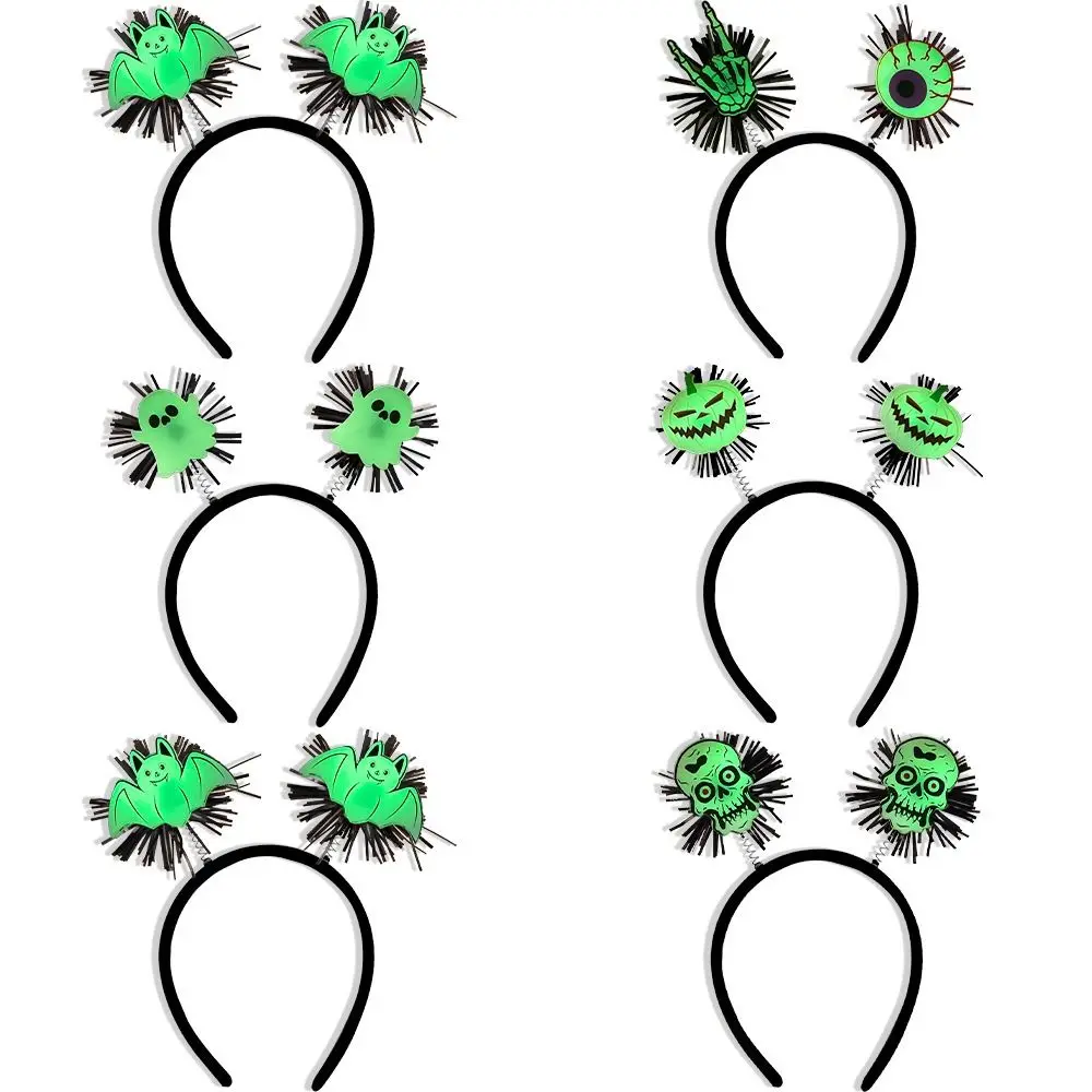 

Skull Halloween Headband Halloween Decoration Headwear Ghost Headband Halloween Dress Up Headdress Luminous Hair Bands Cosplay