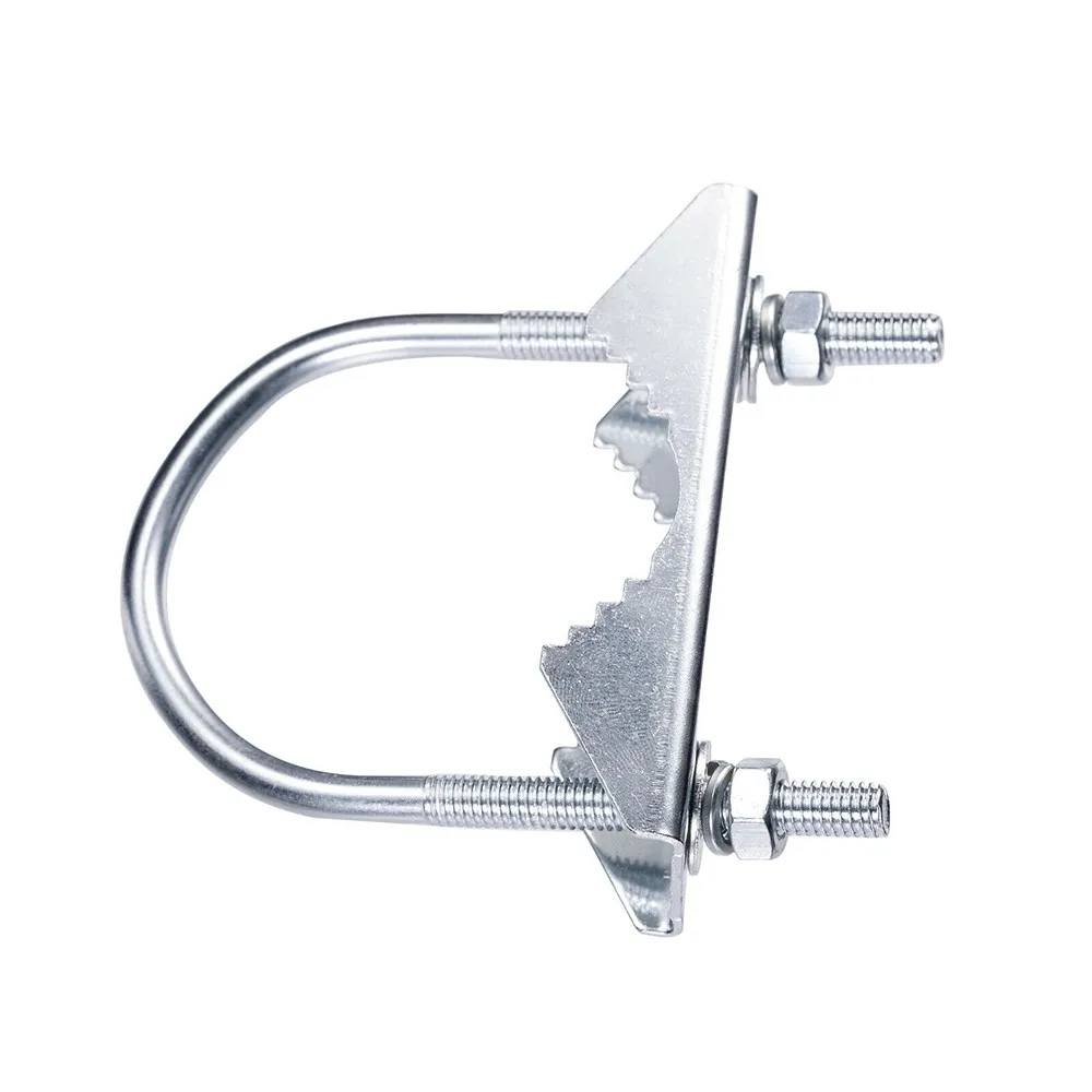 U Shape Clip Clamp U-bolts Mast Mounting Silver For Mast/ Tube/ Pipes/pole For Outside Diameter Of 1.8~2.28cm U