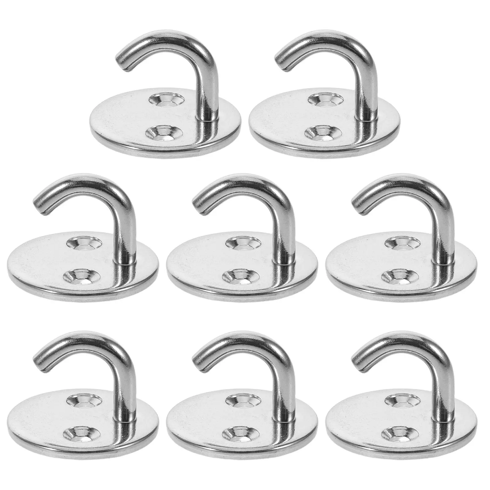 

8 шт. морских крюков-петель из нержавеющей стали с плоским основанием, сверхмощные открытые крюки для лодок, яхт и такелажа