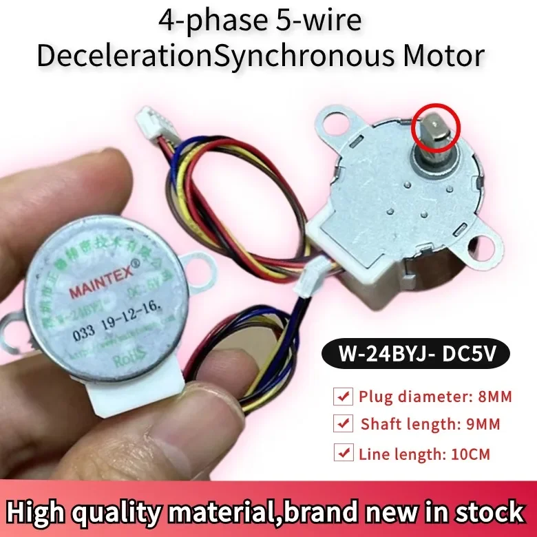 4-Phase 5-Wire  DC 5V  24BYJ48 Gear Stepper Motor Reduction Motor Ratio 64:1 for Single Chip Microcomputer/Camera Monitoring