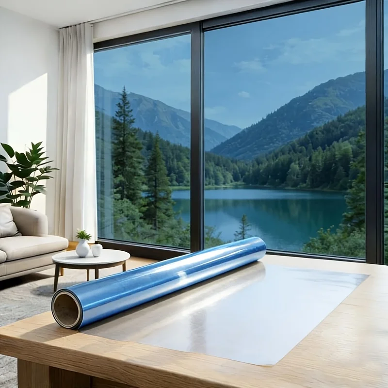 Privacy Thermal Window Film Adhesive-Free Static Adsorption Anti Insulating Sunscreen Glass Sticker Suitable for Home Office