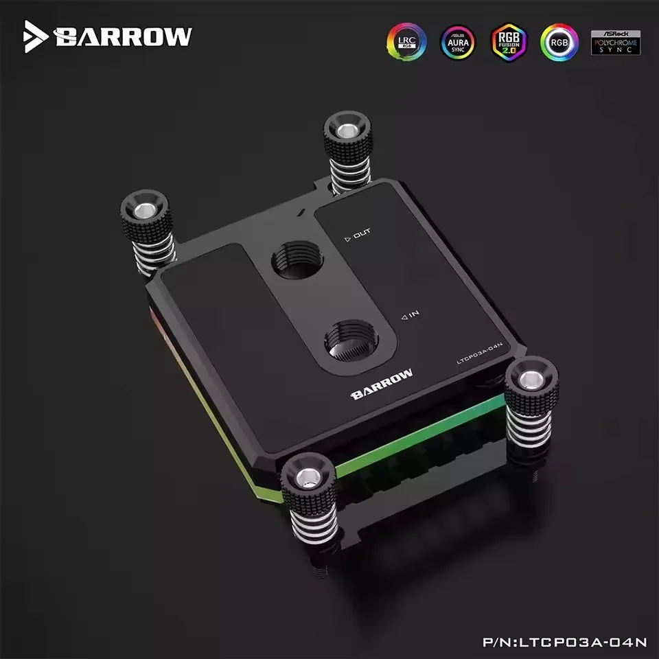 كتلة تبريد سائل مبرد المياه لوحدة المعالجة المركزية من Barrow لـ LGA115X 1200 1700 AM5 PC مبنى تبريد المياه للألعاب، LTCP03-04I/LTCP03A-04N #3