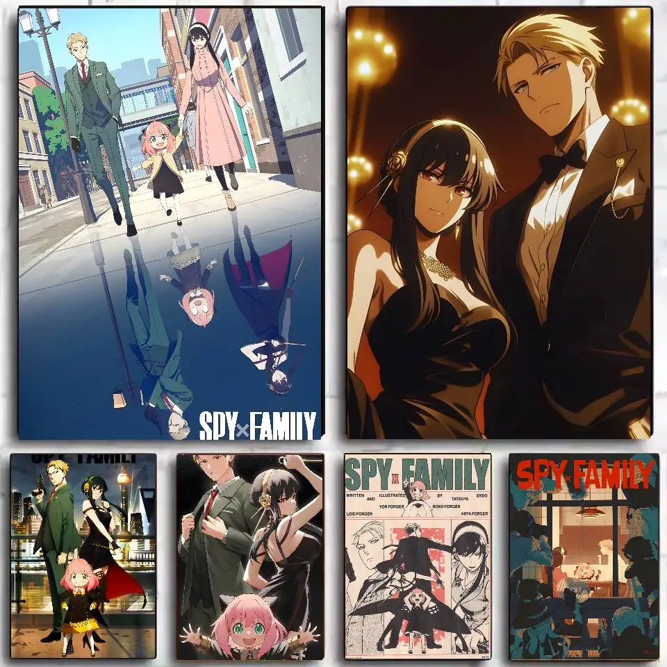 Póster Enrollable De Spy Family – Kakemono De Tela 135x33 Cm Con Fijaciones