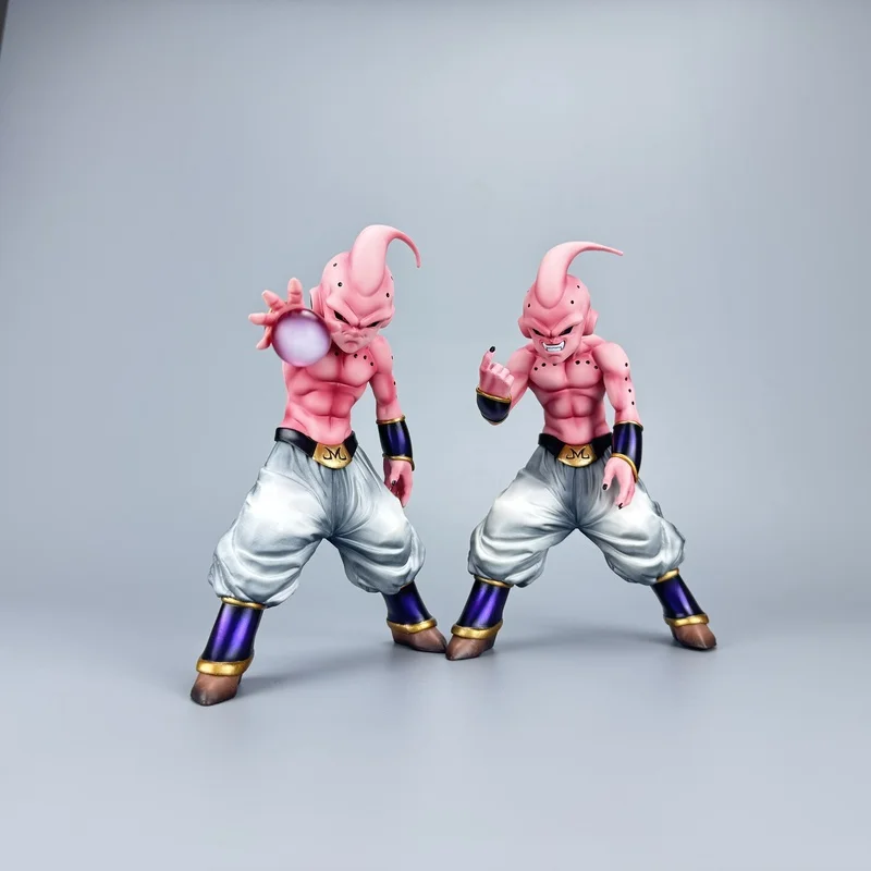 Figurine Dragon Ball Evil Buu en pose de combat avec boule d'énergie, décoration de bureau, statue statique en PVC, modèle de collection, jouet, cadeau