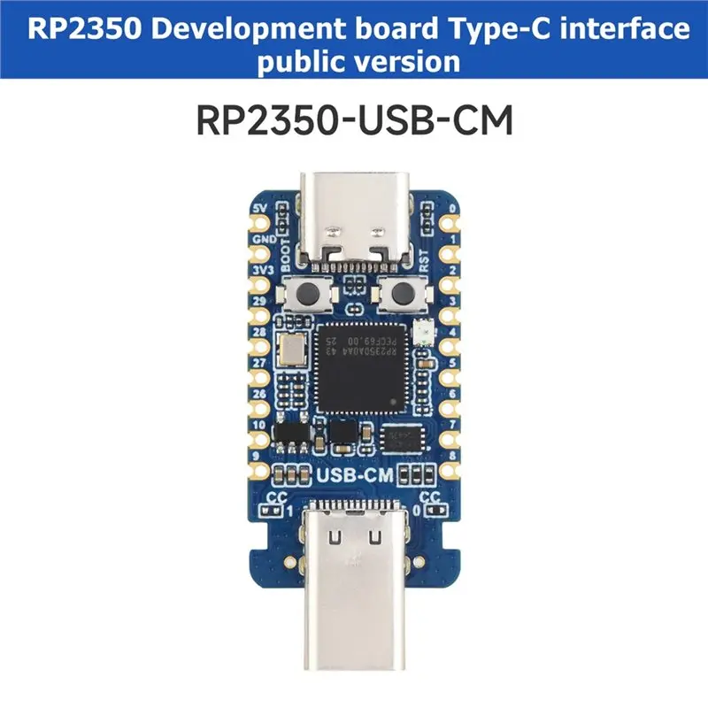 A13E-RP2350-USB-C For Raspberry Pi Compatible Microcontroller Development Board Dual-Core& Dual-Architecture RP2350A Design Dev