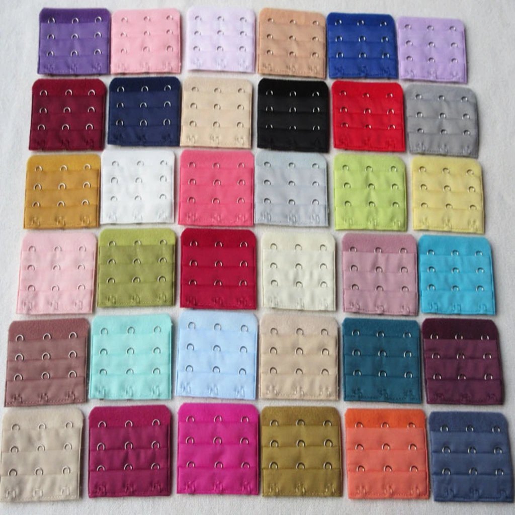 50 Colors Choice Bra Extender Three Rows Three Buckles Underwear Lengthen Buckle Increase 5cm Bra Back Clip on Triple Row Buckle