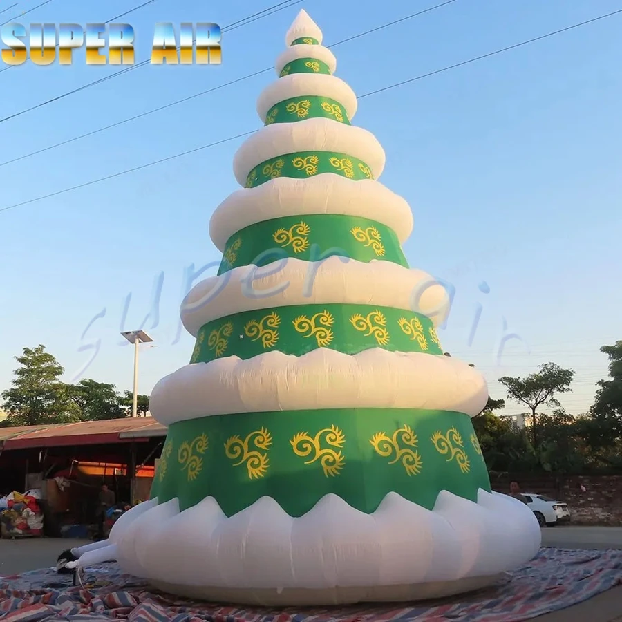 맞춤형 야외 활동 상업용 조명 대형 풍선 크리스마스 트리 풍선 모델