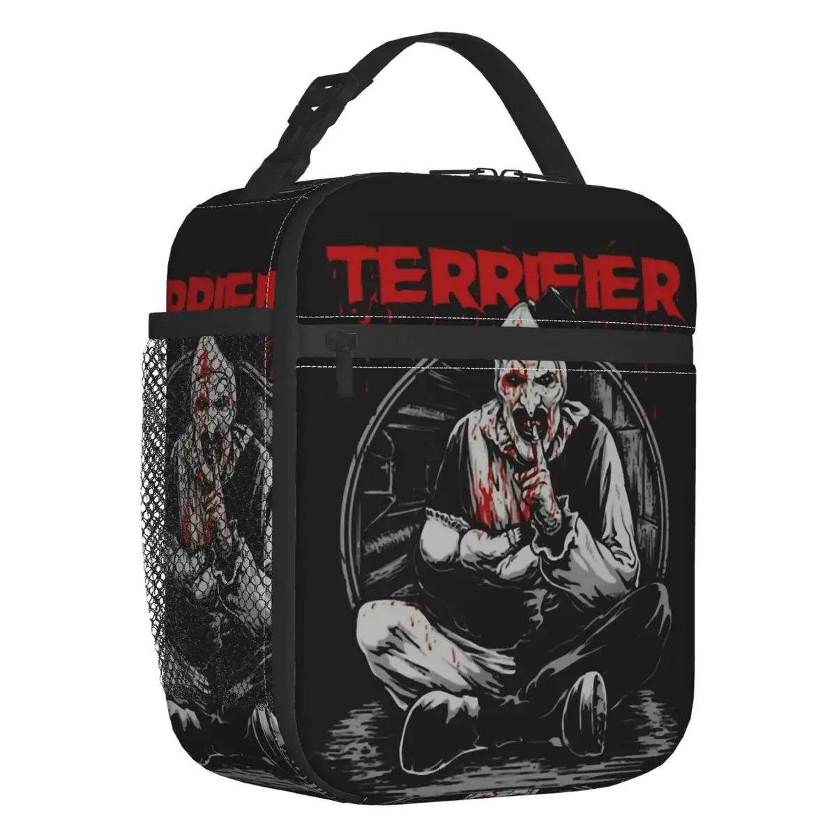 

Horror Halloween Movie Terrifier Portable Lunch Box for Multifunction Thermal Cooler Food Insulated Lunch Bag Office Work