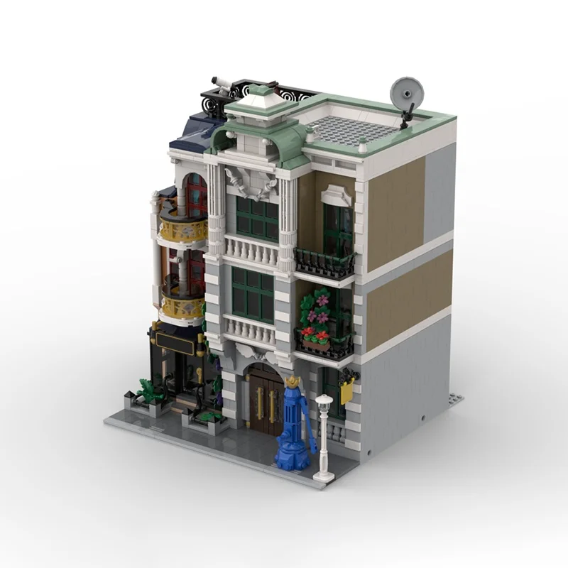 4054 قطعة MOC القرن الكلاسيكي Tenement منزل وحدات نموذج اللبنات هدية الكريسماس تجميع DIY فكرة اللعب الطوب الاطفال #5